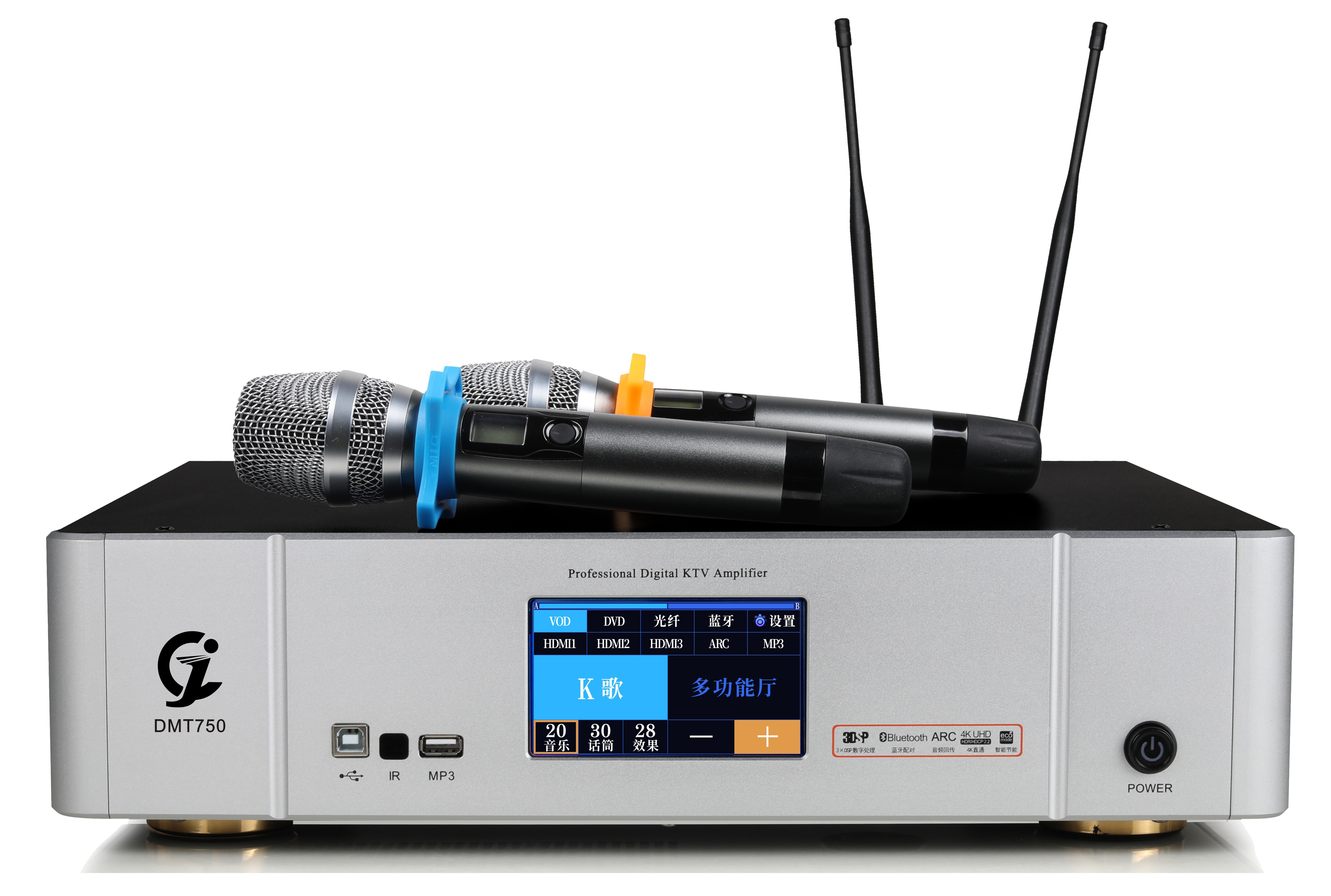 多媒體立體聲前級功放（8Ω；2x750W）